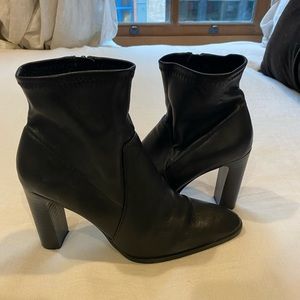 MANGO Black Heeled Booties
